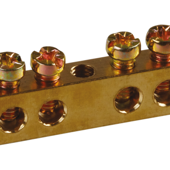 Шина без изолятора PEN 6x9мм 10 отверстий крепеж по центру Omnyx (10/500)