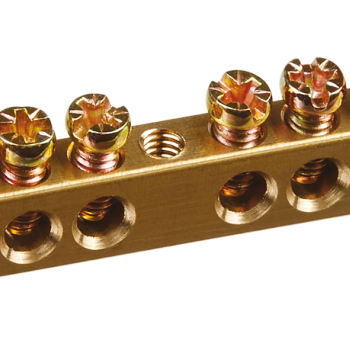 Шина без изолятора PEN 6x9мм 14 отверстий крепеж по центру Omnyx (10/500)