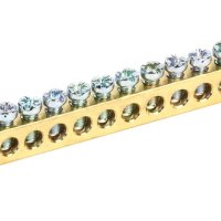 Шина без изолятора PEN 6x9мм 18 отверстий крепеж по краям Omnyx (10/340)