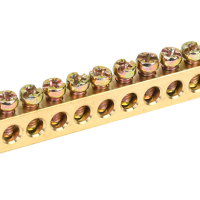 Шина нулевая 20/2 IEK 6x9мм без изолятора край (10)