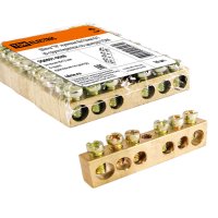 Шина нулевая  6/1 TDM 8x12мм без изолятора центр (10)