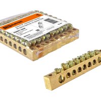 Шина нулевая  8/2 TDM 8x12мм без изолятора край (10)