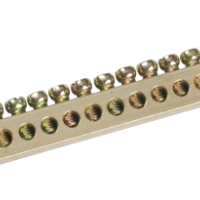 Шина без изол 8x12мм 14/2 крепеж по краям IEK (10/190)