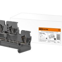 Зажим ДЗКБ TDM двухуровневый 1,5мм2 17,5А серый (45)