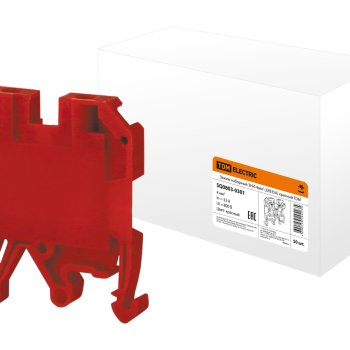 Зажим наборный TDM 4мм (JXB35А) красный (50)