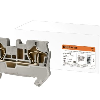 Зажим клеммный безвинтовой (ЗКБ) 2,5 мм2 31А серый TDM