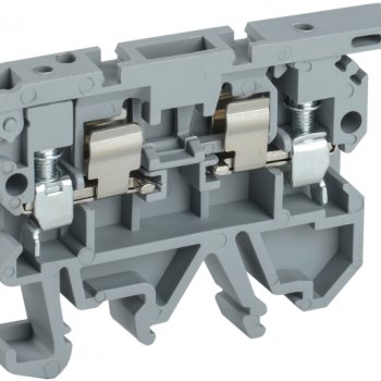 Клемма винтовая КВИ- 4мм2 с держателем предохранителя 5х20 серая IEK