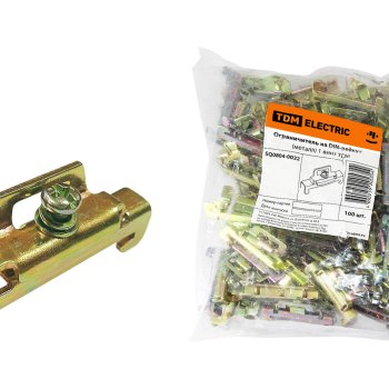 Ограничитель на DIN-рейку (металл) TDM 1винт (100)