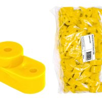 Изолятор TDM для  нулевой шины угловой желтый (100)