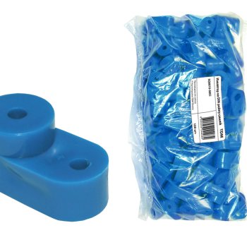 Изолятор TDM для  нулевой шины угловой синий (100)