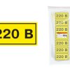 Наклейка "220В" (35х100мм) TDM (21)
