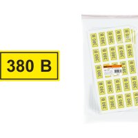 Наклейка "380В" (20х40мм) TDM (100)
