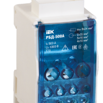Блок распределительный на DIN-рейку 500А IEK РБД-500А (6)