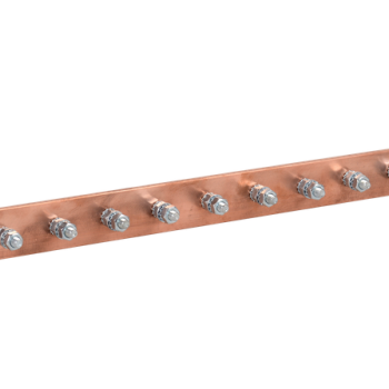 ITK Шина заземл. 483х25x3мм медь ШМТ М1 12 точек подключ. М6