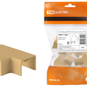 Угол Т-образный КМТ  25х16 4шт Сосна TDM (25)