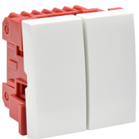 Выключатель ВК1-22-00-П 2кл 2модуля IEK Праймер (10)