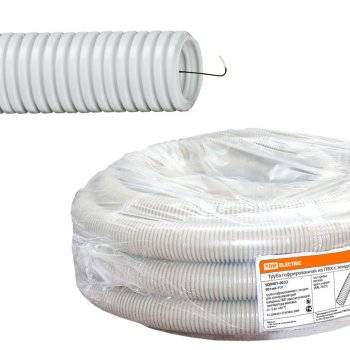 Труба гофрированная ПВХ 20мм серый TDM (10)