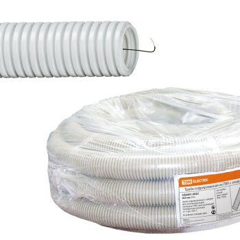 Труба гофрированная ПВХ 20мм серый TDM (20)