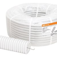 Труба гофрированная ПВХ 25мм белый TDM (50)