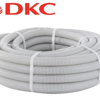 Труба гофрированная ПВХ 25мм серый DKC (50)