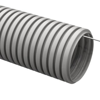 Труба гофр ПВХ 63мм серый IEK (15)