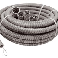 Труба гофрированная ПВХ 63мм серый U-Plast (15)