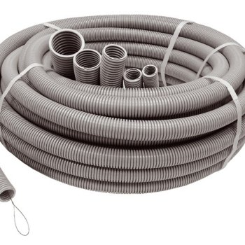 Труба гофрированная ПВХ 63мм серый U-Plast (15)