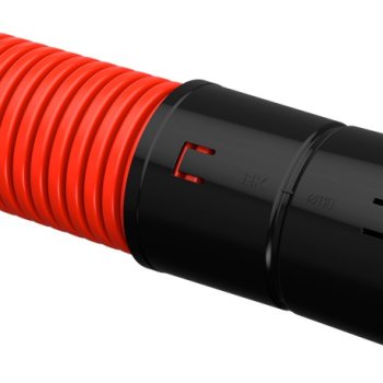 Труба гофрированная двустенная ПНД 110мм красный IEK (100)