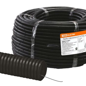 Труба гофрированная ПНД 16мм черный TDM(100)
