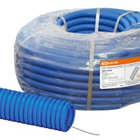 Труба гофрированная ПНД 32мм синий TDM (50)