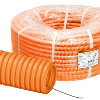 Труба гофрированная ПНД 50мм оранжевый TDM (20)