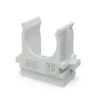 Крепёж-клипса для труб Полистирол d16 мм (100шт/2000шт уп/кор) Промрукав