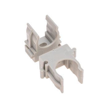 Крепёж-клипса для трубы Ø16мм серый прямой монтаж Omnyx (100/2000)