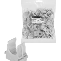 Крепёж-клипса для трубы Ø16мм серый прямой монтаж TDM (100/1500)