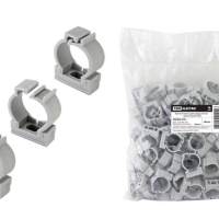 Крепеж-клипса для трубы D16мм серый фиксатор TDM (100)