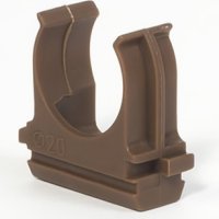 Крепёж-клипса для  трубы D20мм дерево темное U-Plast (100)