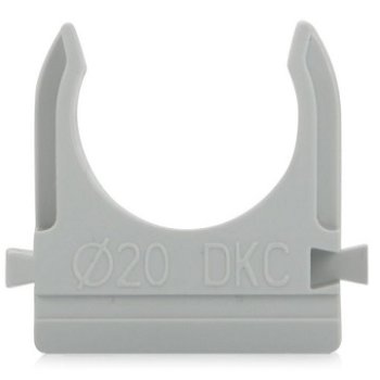 Крепёж-клипса для трубы D20мм серый DKC (100/800/7200)