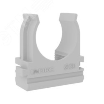 Крепеж-клипса для трубы d20мм серый прямой монтаж DKC (100/800)