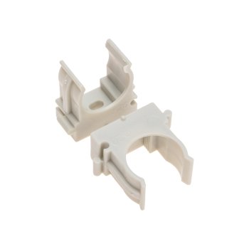 Крепёж-клипса для трубы Ø20мм серый прямой монтаж Omnyx (100/2000)