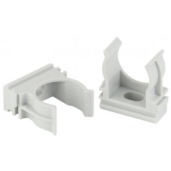 Крепёж-клипса для трубы D20мм серый Эра (10)