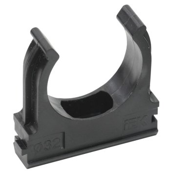 Крепеж-клипса для трубы D32мм черный IEK (50)