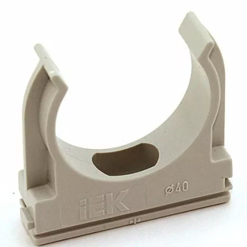 Крепёж-клипса для трубы D40мм серый IEK (50)