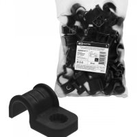 Крепёж-скоба для тубы D16мм черный прямой монтаж TDM (50/750)