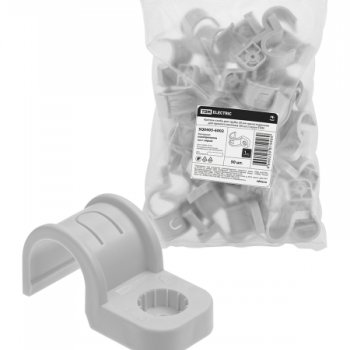 Крепёж-скоба для тубы D20мм серый прямой монтаж TDM (50/600)