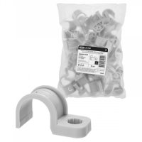 Крепёж-скоба для тубы D25мм серый прямой монтаж TDM (50/450)