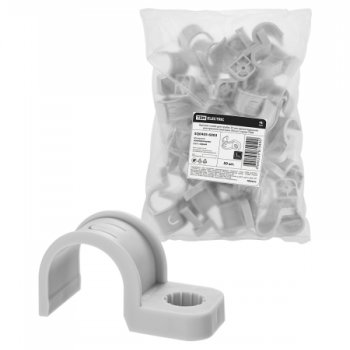 Крепёж-скоба для тубы D25мм серый прямой монтаж TDM (50/450)