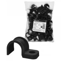 Крепёж-скоба для тубы D25мм черный прямой монтаж TDM (50/450)
