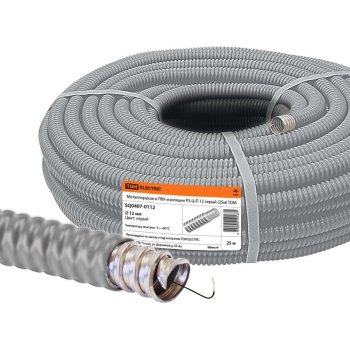 Металлорукав РЗ-Ц-П 12 серый  с протяжкой TDM (25)