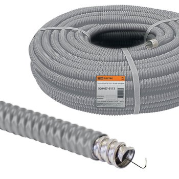 Металлорукав РЗ-Ц-П 15 серый с протяжкой TDM (25)