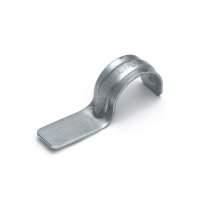 Скоба металлическая 1-лапковая d19-20мм для монтажного пистолета (без отверстий) Промрукав (100)